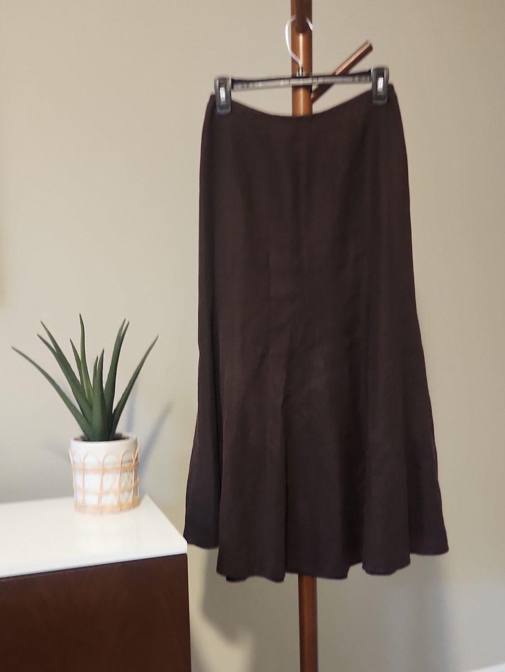 Talbots 100% Linen A-Line Skirt